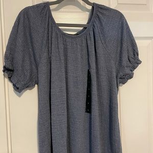 NWT Banana Republic denim-colored summer top.